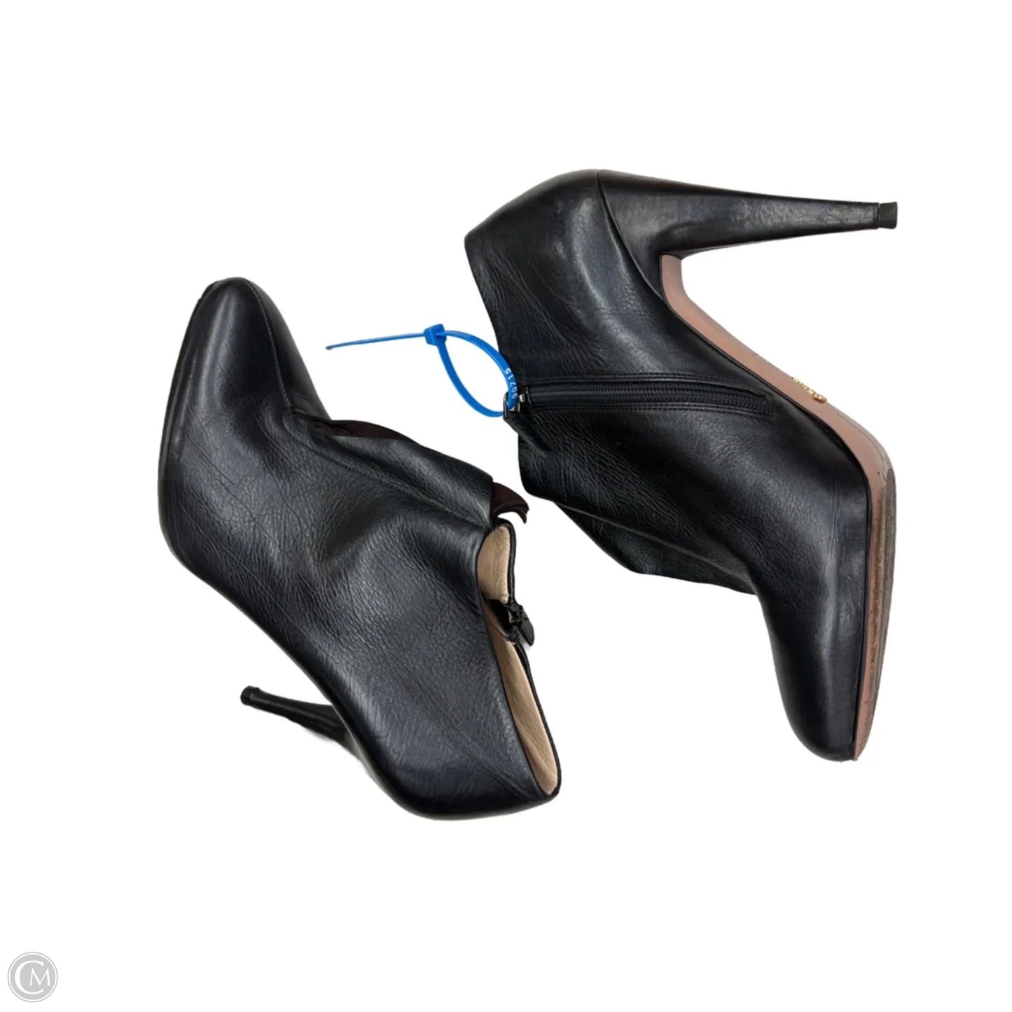 Boots Luxury Designer By Prada In Navy, Size: 8