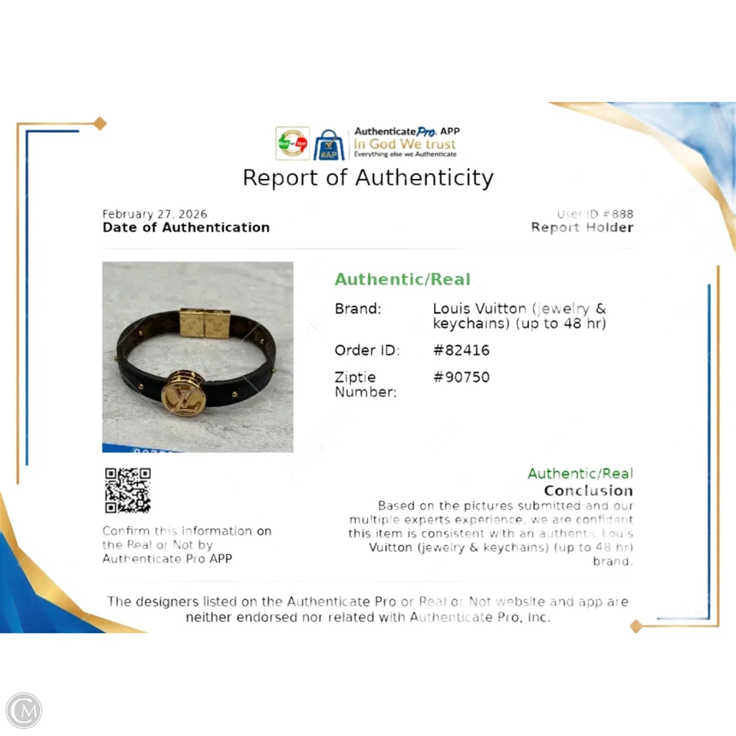 Bracelet Luxury Designer By Louis Vuitton