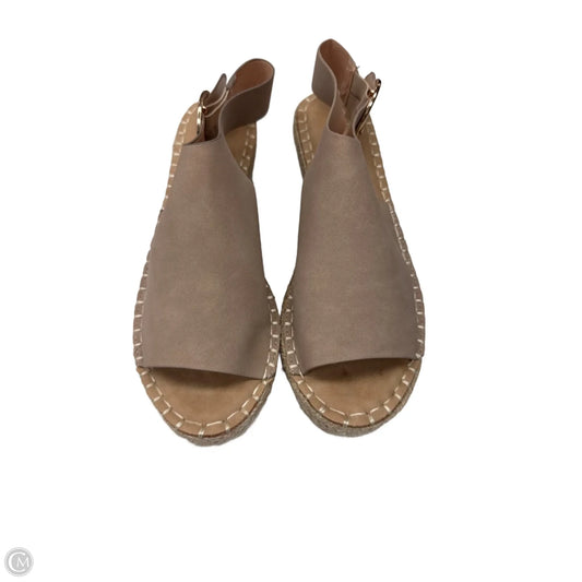 Sandals Heels Wedge By Catherine Malandrino In Tan, Size: 9