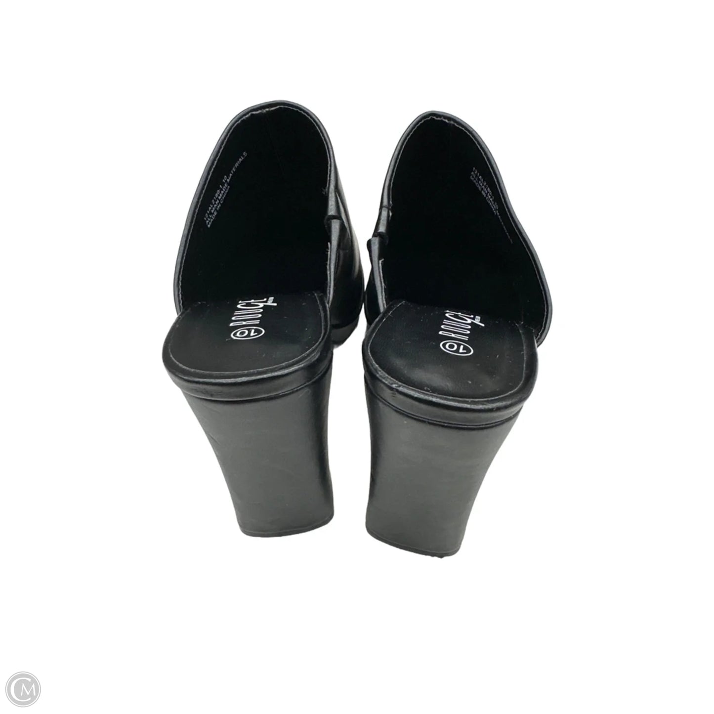 Shoes Heels Block By Rouge In Black, Size: 10