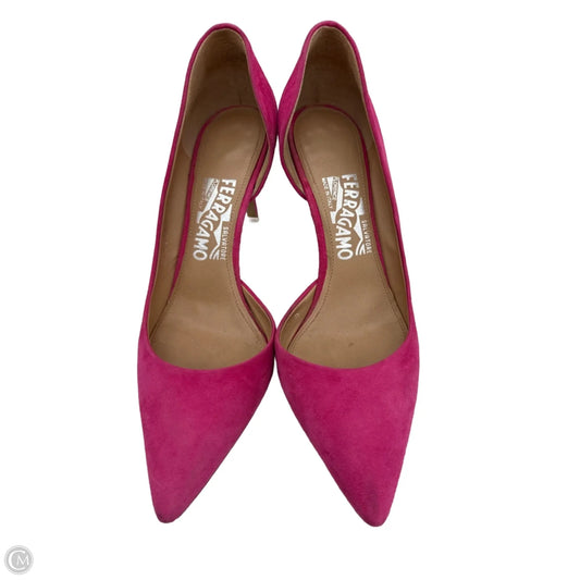 Shoes Luxury Designer By Ferragamo In Pink, Size: 7