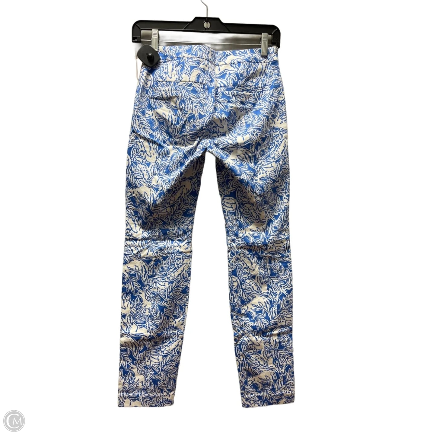 Pants Designer By Lilly Pulitzer In Blue & White, Size: 0