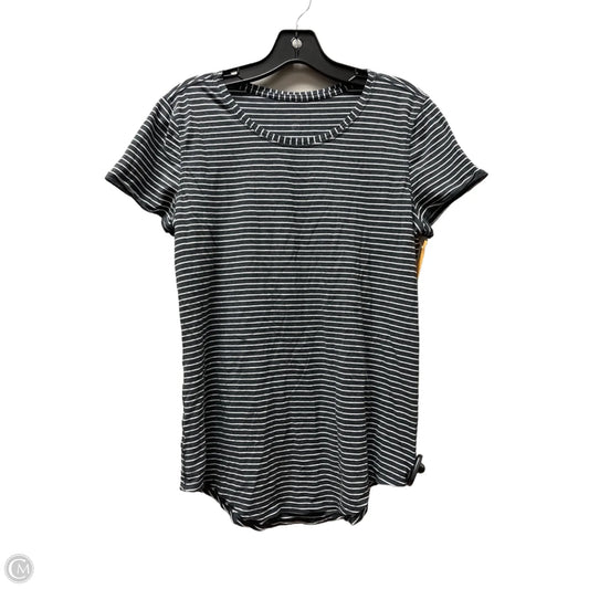 Athletic Top Short Sleeve By Lululemon In Striped Pattern, Size: S