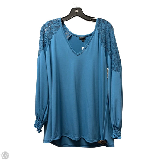 Top Long Sleeve By Torrid In Blue, Size: 1x