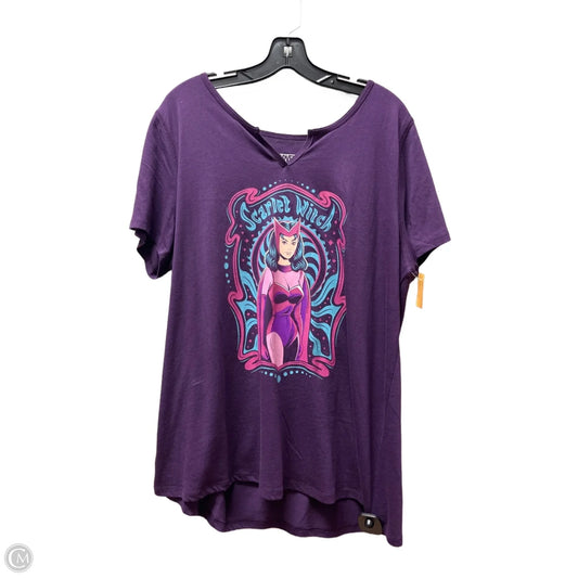 Top Short Sleeve By Torrid In Purple, Size: 2x