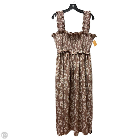 Dress Casual Maxi By Altard State In Brown & White, Size: Xl