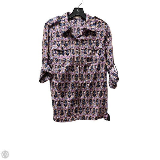 Top Short Sleeve Designer By Tory Burch In Brown & Purple, Size: 6