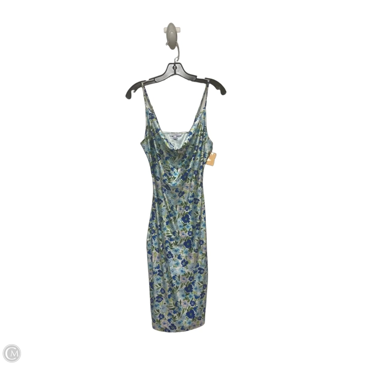 Dress Casual Midi By Iris In Blue & Green, Size: L