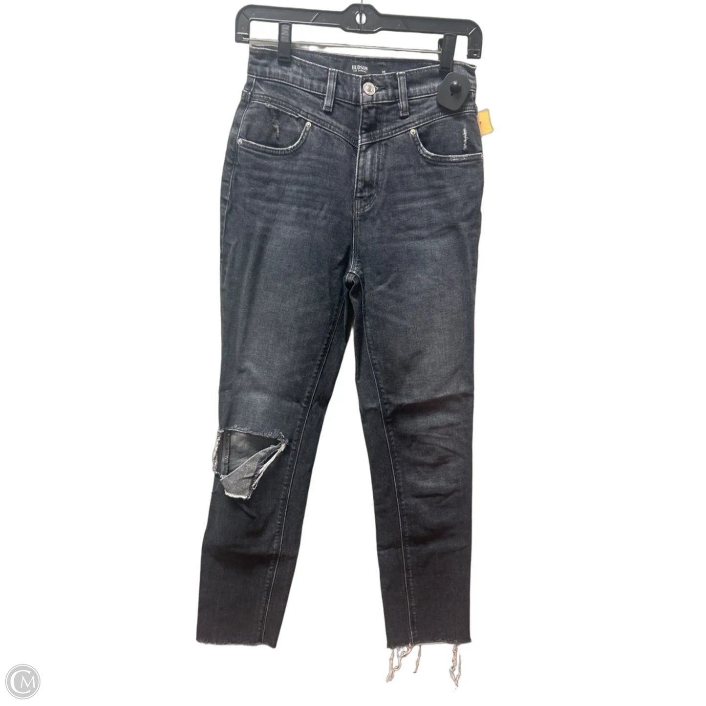 Jeans Skinny By Hudson In Black Denim, Size: 4