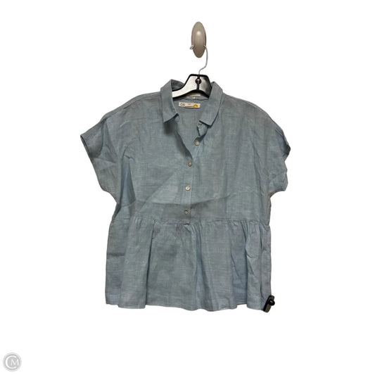 Top Short Sleeve By C And C In Blue, Size: S