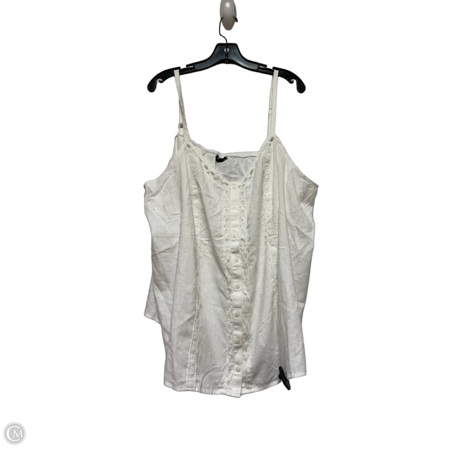 Top Sleeveless By Torrid In White, Size: 3x