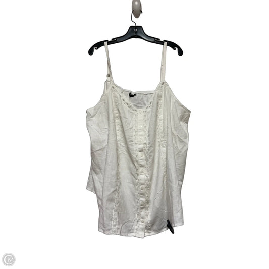 Top Sleeveless By Torrid In White, Size: 3x