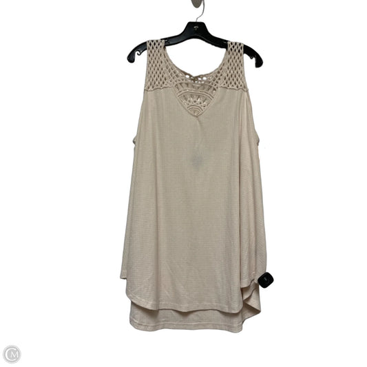 Top Sleeveless By Torrid In Tan, Size: 3x