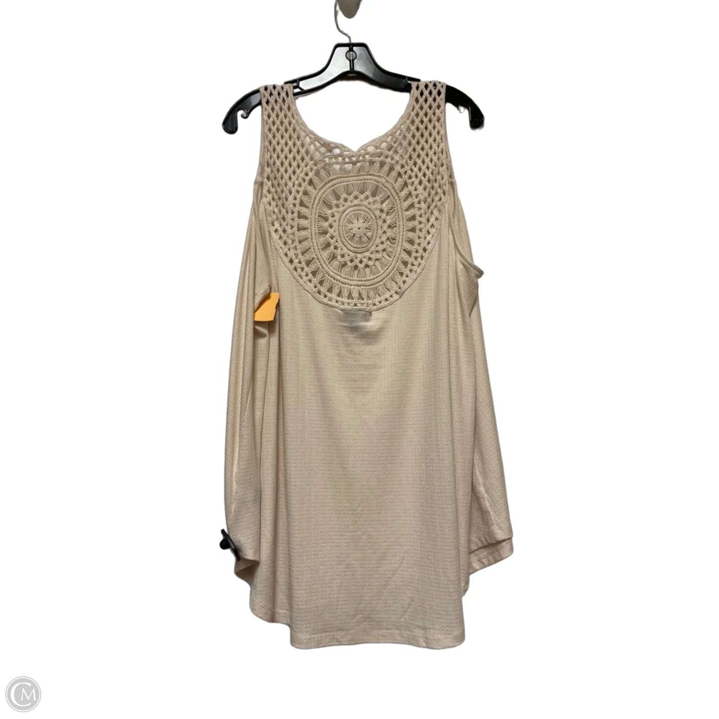 Top Sleeveless By Torrid In Tan, Size: 3x