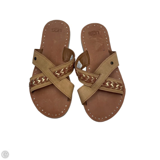 Sandals Designer By Ugg In Brown, Size: 6