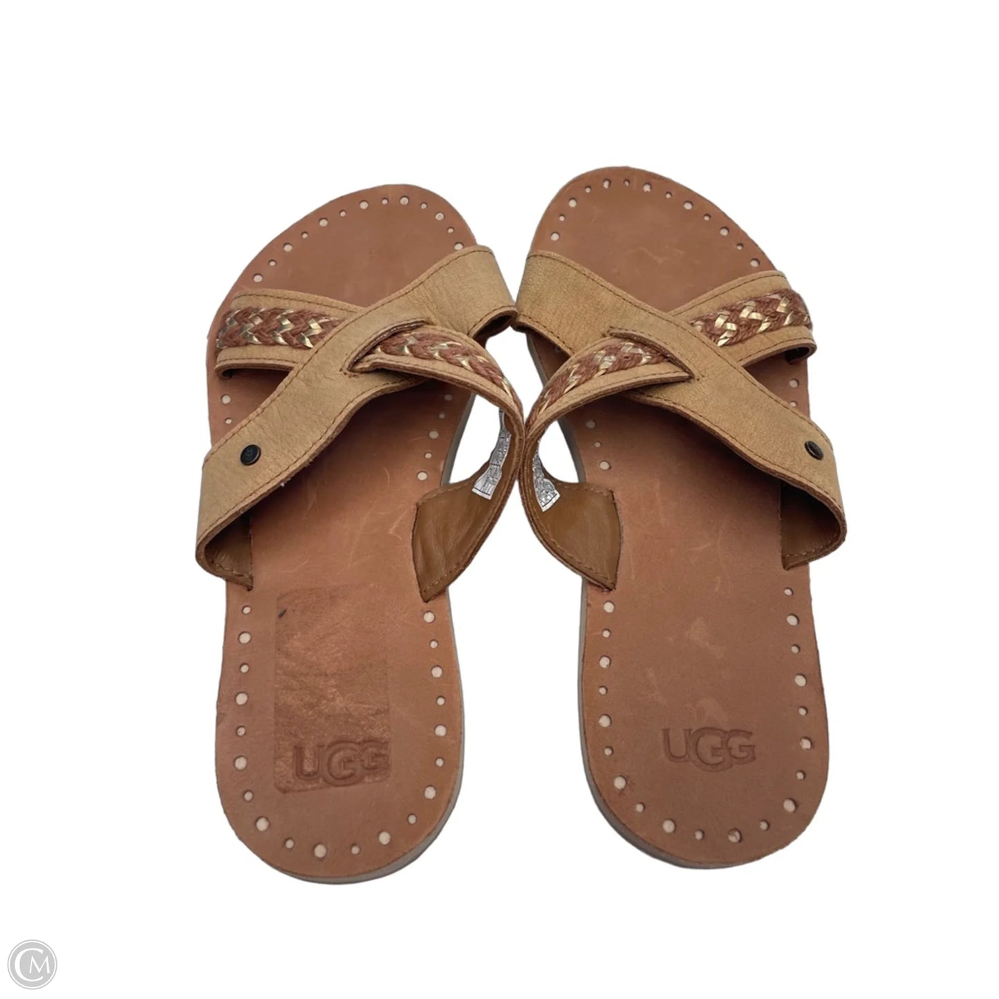 Sandals Designer By Ugg In Brown, Size: 6