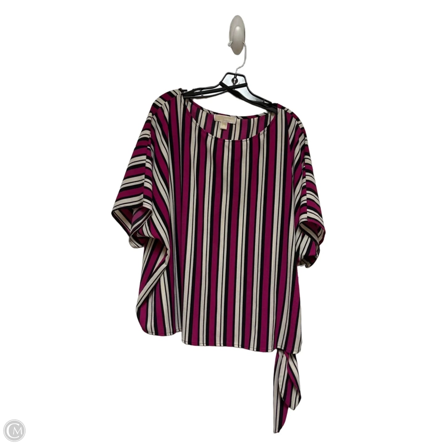 Top Short Sleeve By Michael By Michael Kors In Striped Pattern, Size: Xs