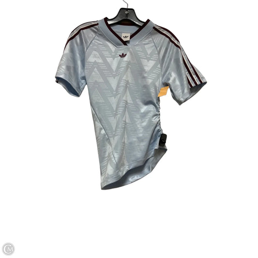 Athletic Top Short Sleeve By Adidas In Blue, Size: Xs
