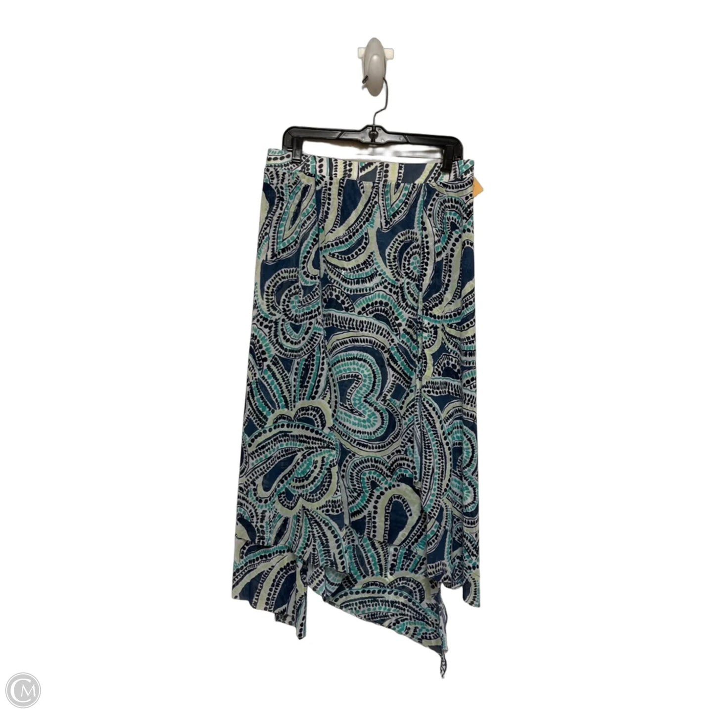 Skirt Maxi By Chicos In Blue & Green, Size: 8