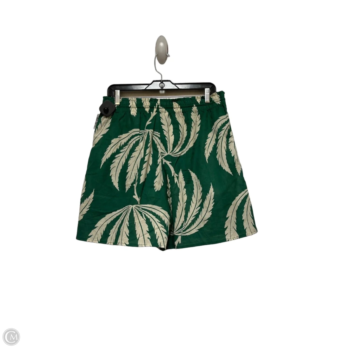 Shorts By H&m In Cream & Green, Size: 8