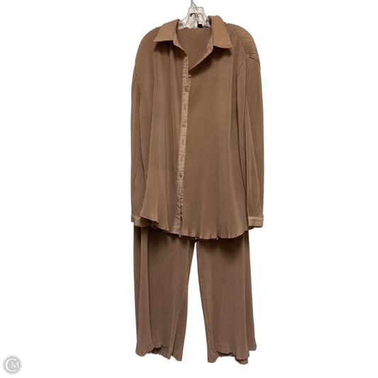 Pants Set 2pc By Pretty Little Thing In Brown, Size: 16