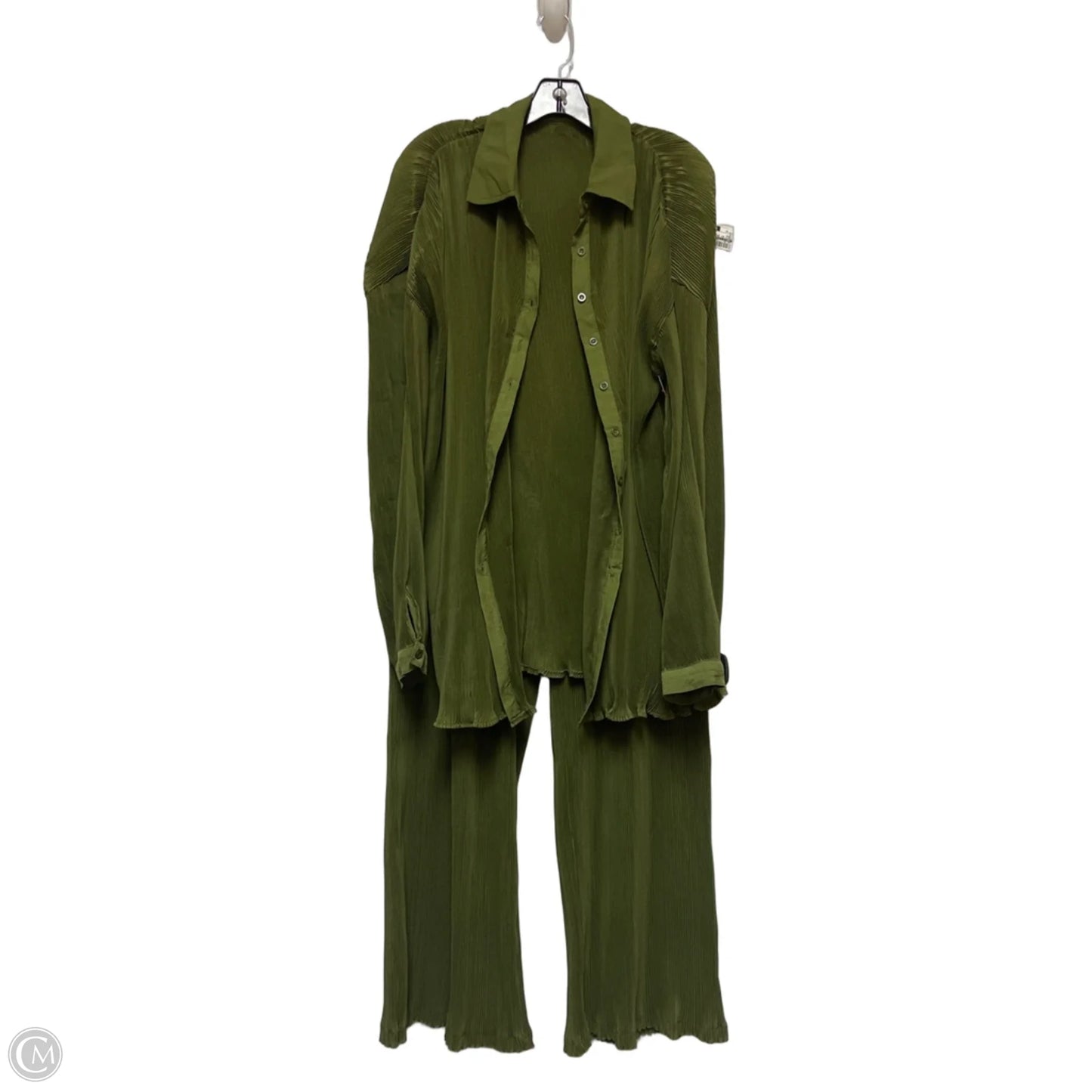 Pants Set 2pc By Pretty Little Thing In Green, Size: 12