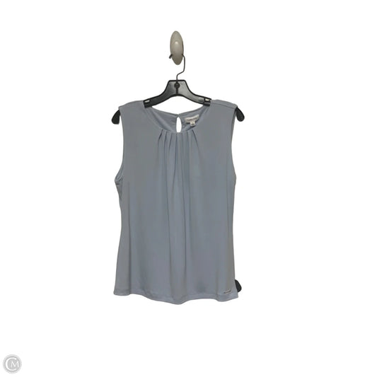 Top Sleeveless By Calvin Klein In Blue, Size: L