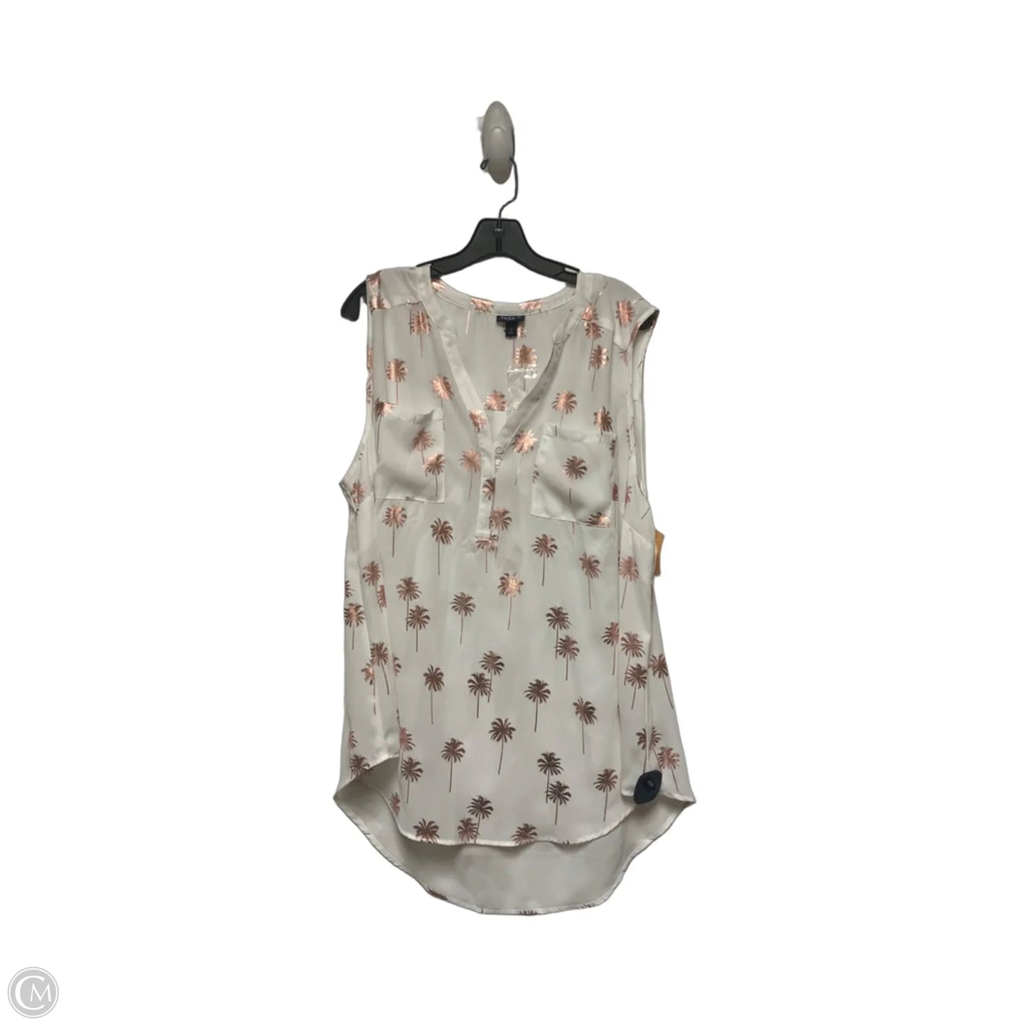 Top Sleeveless By Torrid In Pink & White, Size: 2x