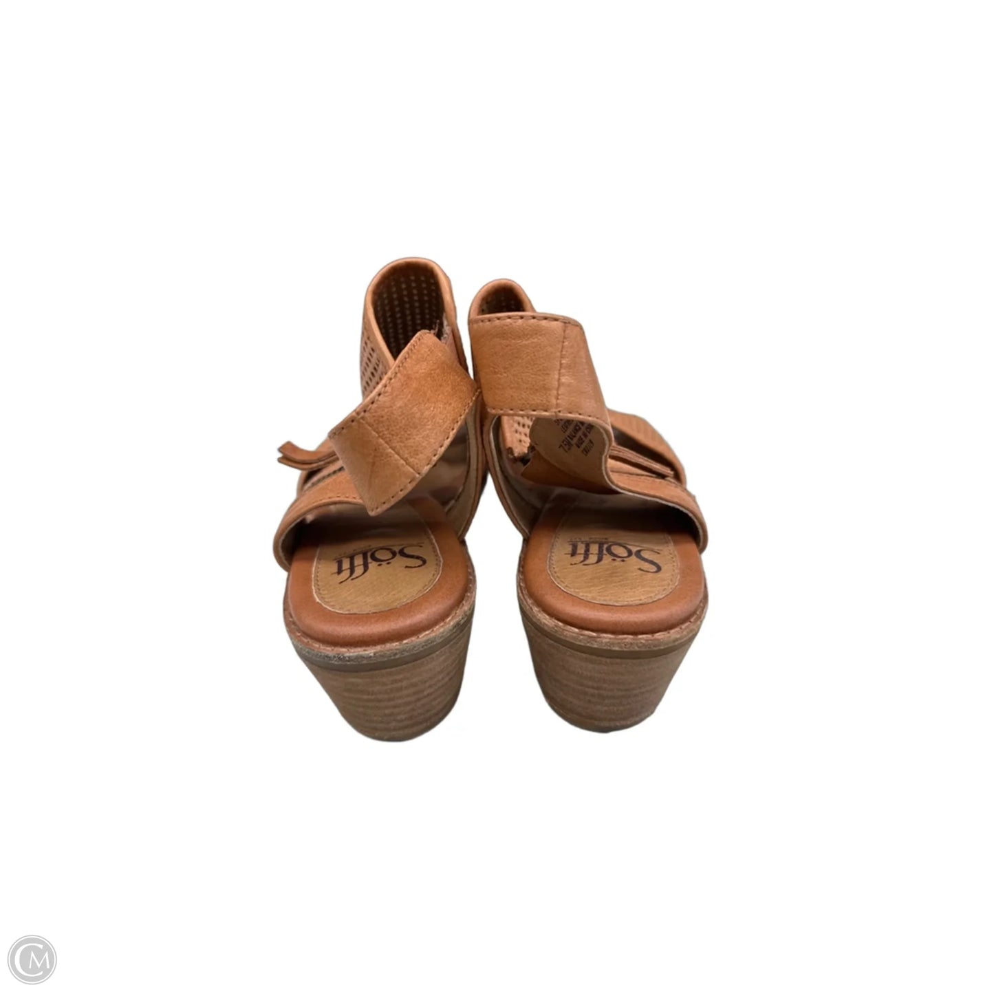 Sandals Heels Wedge By Sofft In Brown, Size: 7.5