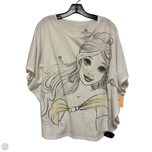 Top Short Sleeve Basic By Disney Store In Gold & White, Size: Xs