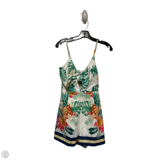 Romper By Clothes Mentor In Tropical Print, Size: S
