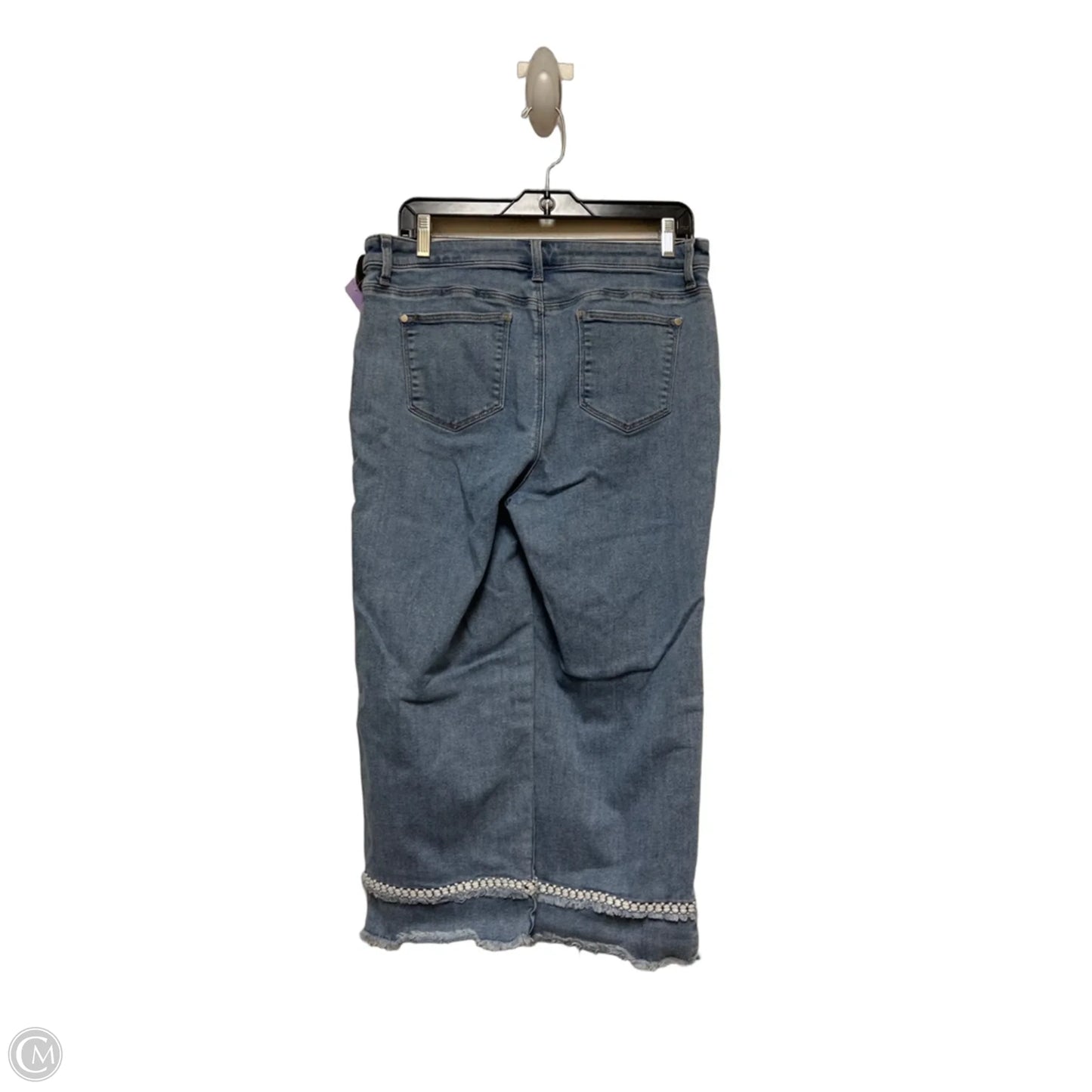 Jeans Cropped By Chicos In Blue Denim, Size: 10