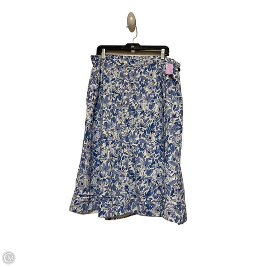 Skirt Midi By Croft And Barrow In Blue & White, Size: 12