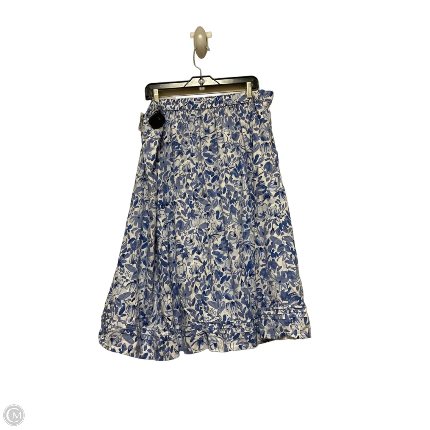 Skirt Midi By Croft And Barrow In Blue & White, Size: 12
