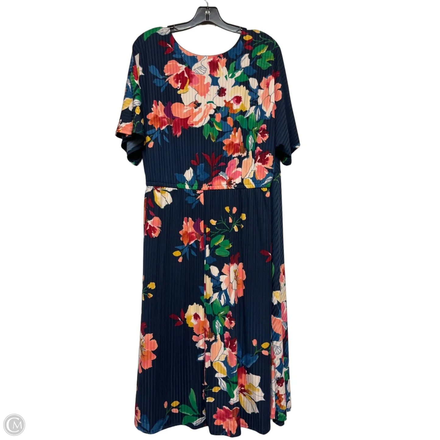 Dress Casual Midi By Robbie Bee In Floral Print, Size: 2x