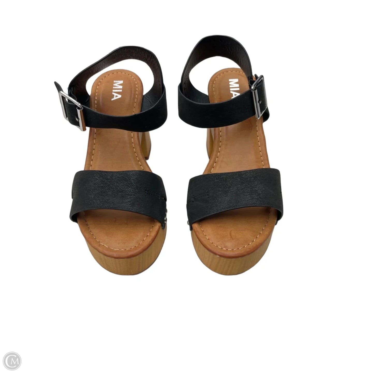 Sandals Heels Block By Mia In Black, Size: 8.5