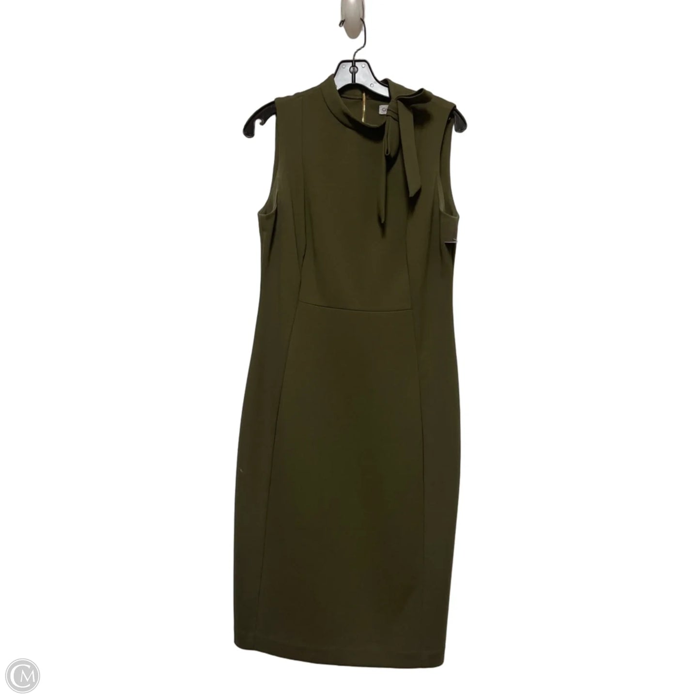 Dress Casual Midi By Calvin Klein In Green, Size: M