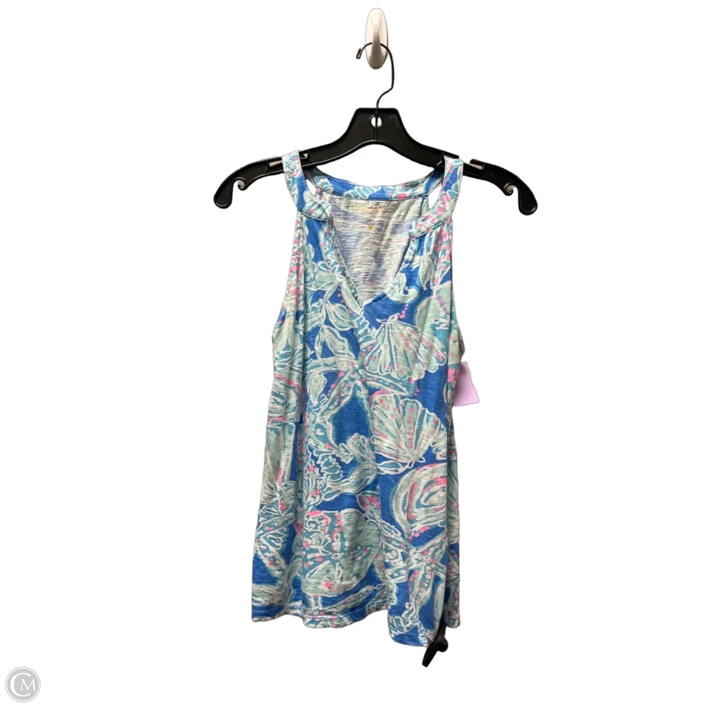 Top Sleeveless Designer By Lilly Pulitzer In Blue & Pink, Size: Xs