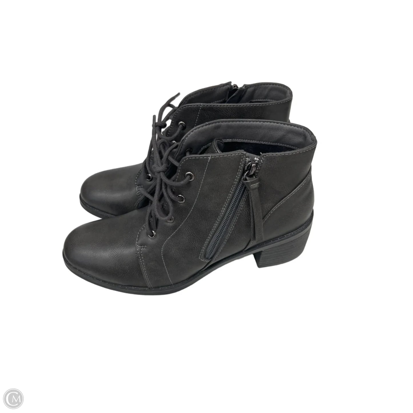 Boots Ankle Heels By Easy Street In Grey, Size: 9.5