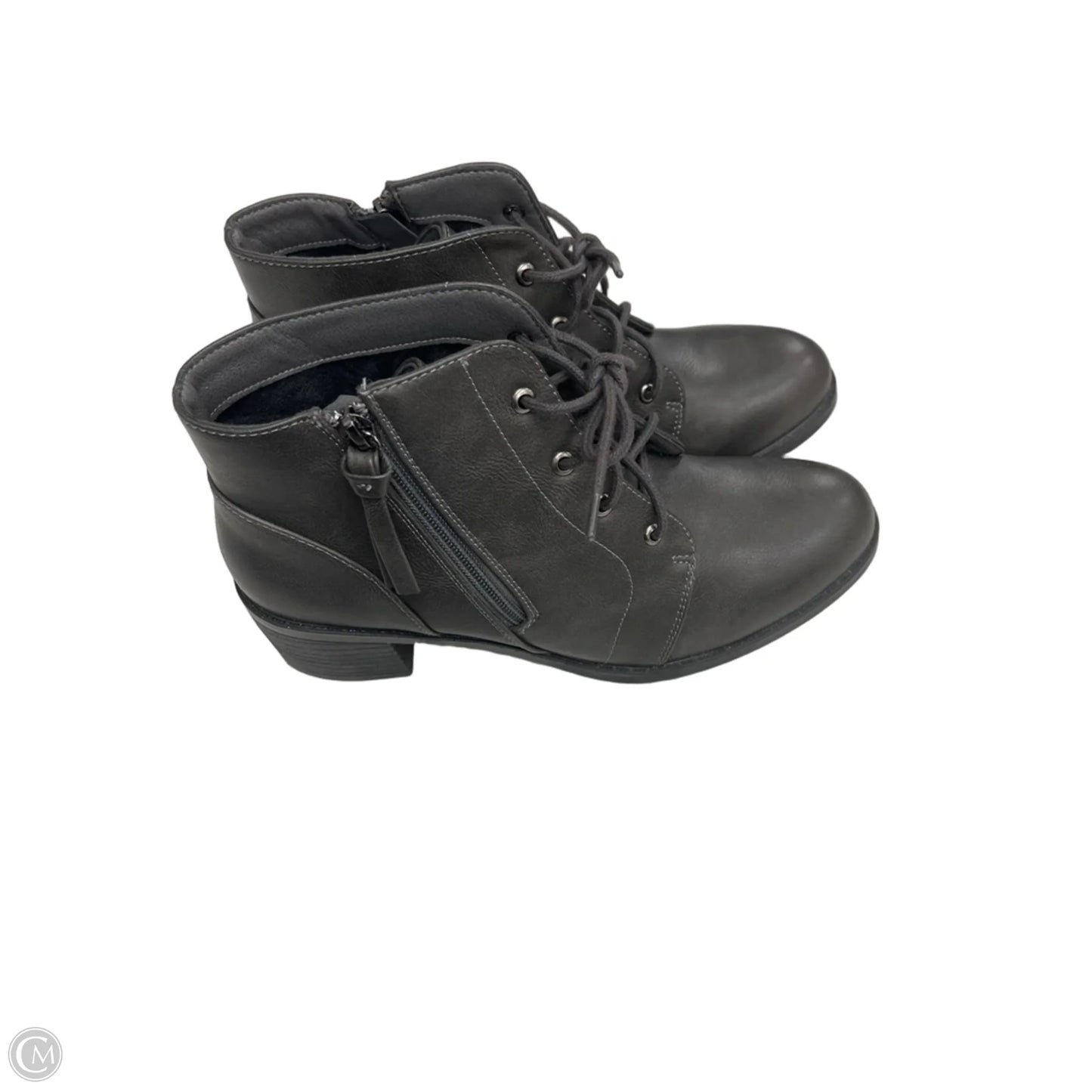 Boots Ankle Heels By Easy Street In Grey, Size: 9.5