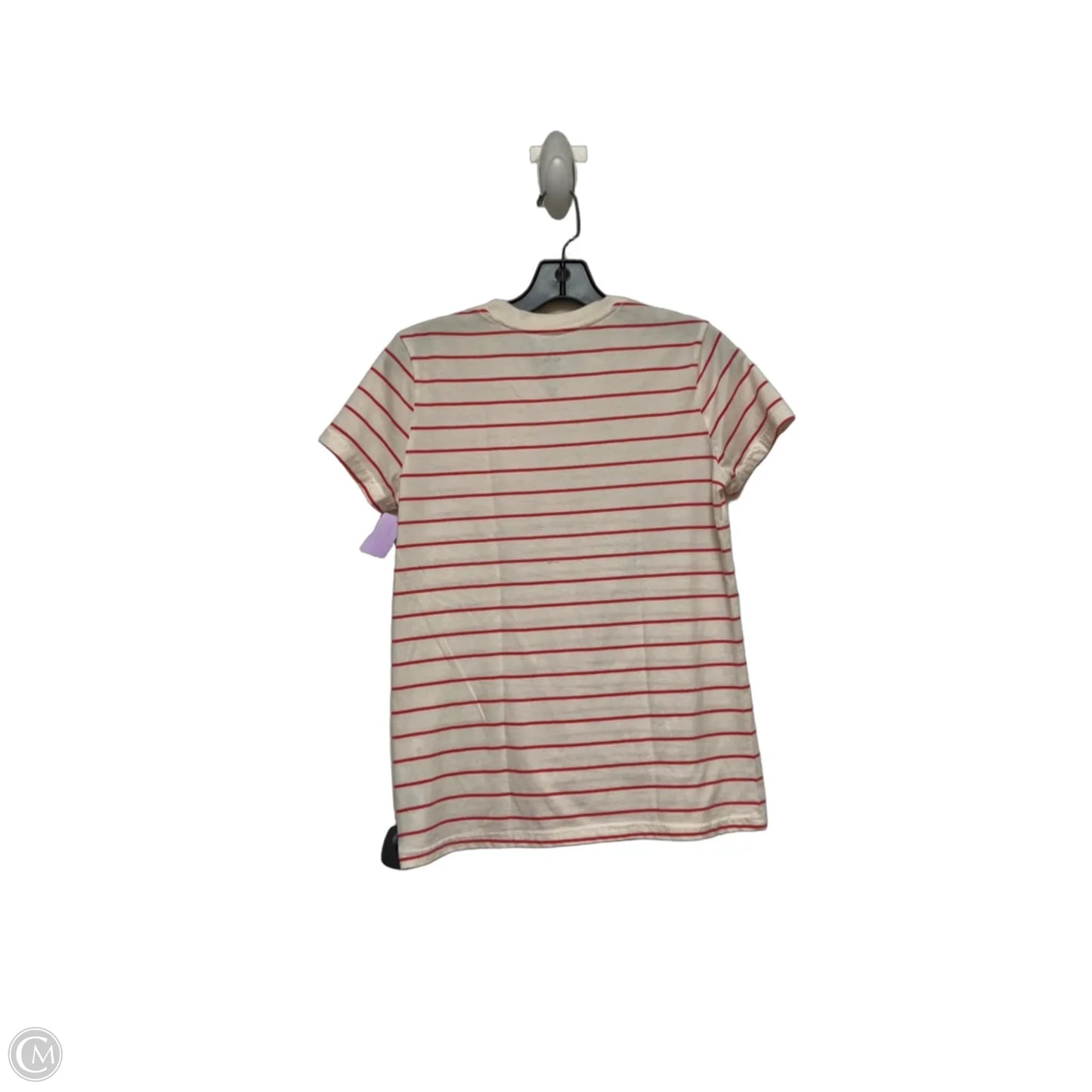 Top Short Sleeve Basic By Disney Store In Striped Pattern, Size: S