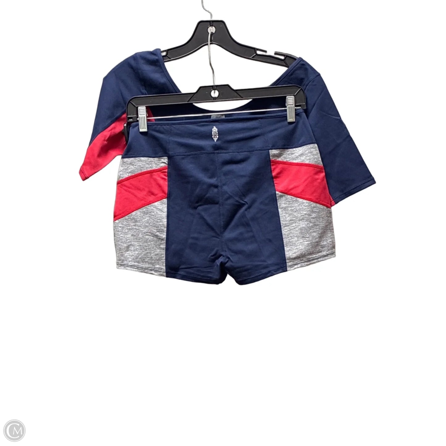 Athletic Shorts 2pc By Free People In Blue & Red, Size: M