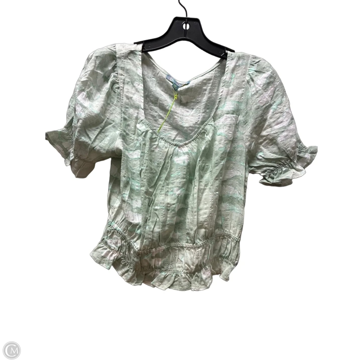 Top Short Sleeve By Good Luck Gem In Green, Size: M