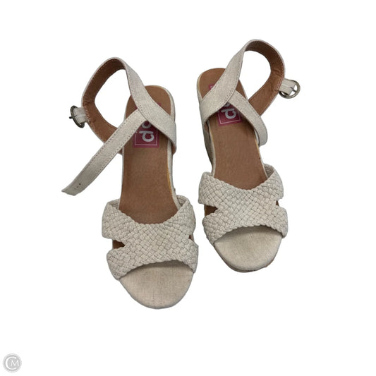 Sandals Heels Wedge By Popfit In Tan, Size: 7