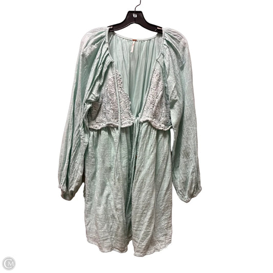 Top Long Sleeve By Free People In Aqua, Size: Xl