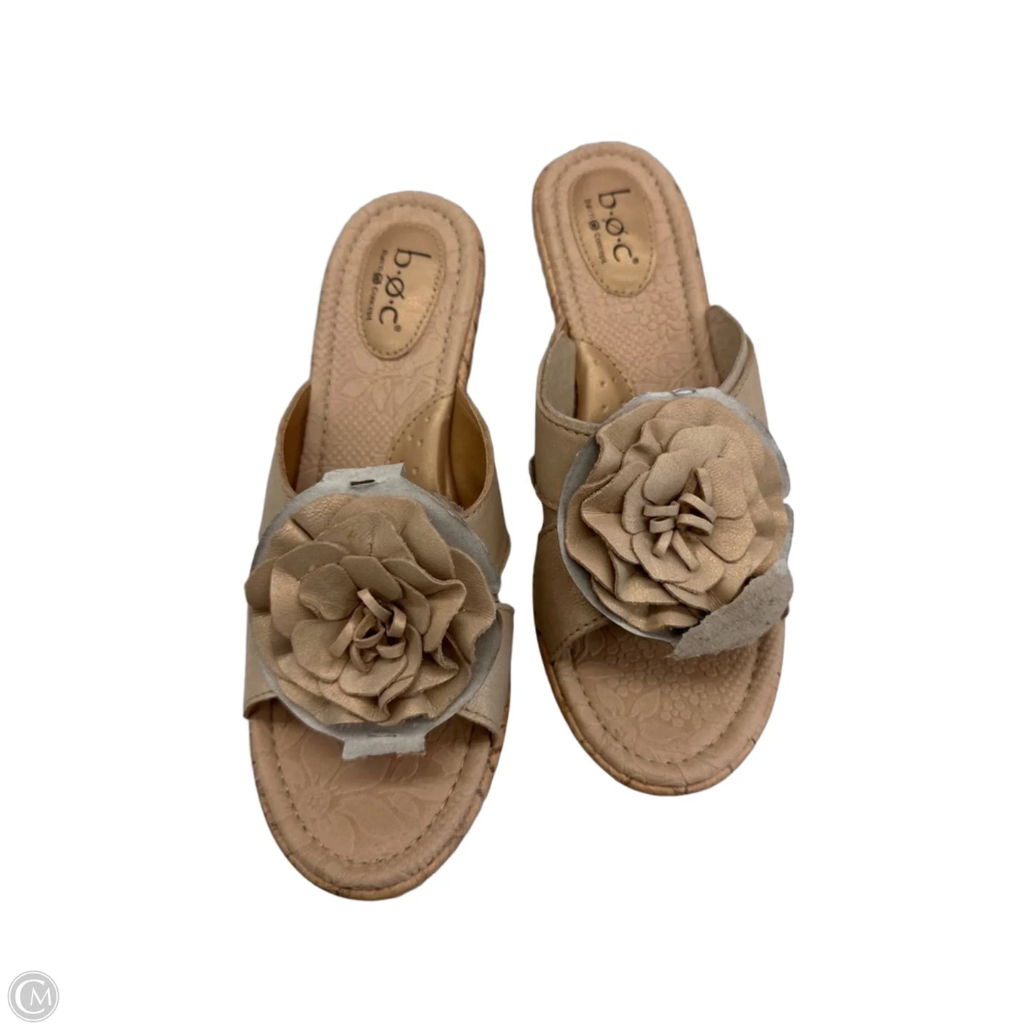 Sandals Heels Wedge By Born In Tan, Size: 8