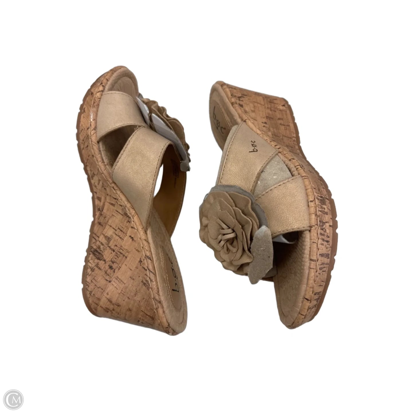 Sandals Heels Wedge By Born In Tan, Size: 8