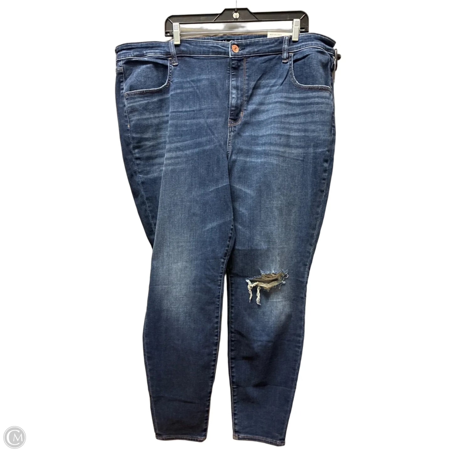 Jeans Skinny By American Eagle In Blue Denim, Size: 24