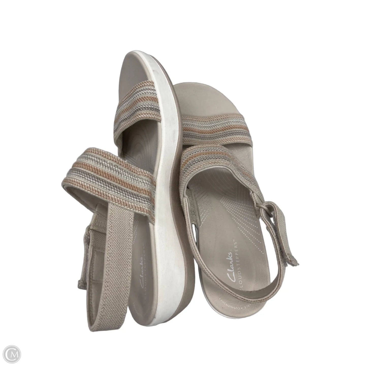 Sandals Flats By Clarks In Tan, Size: 10