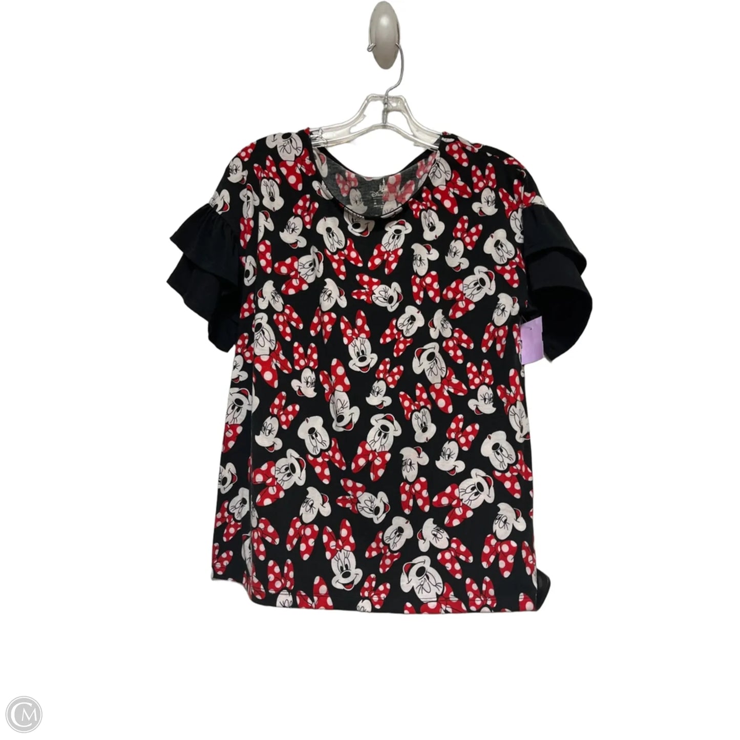 Top Short Sleeve By Disney Store In Black & Red, Size: M